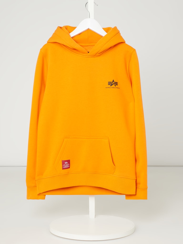 Alpha Industries Hoodie mit Logo Print orange online kaufen