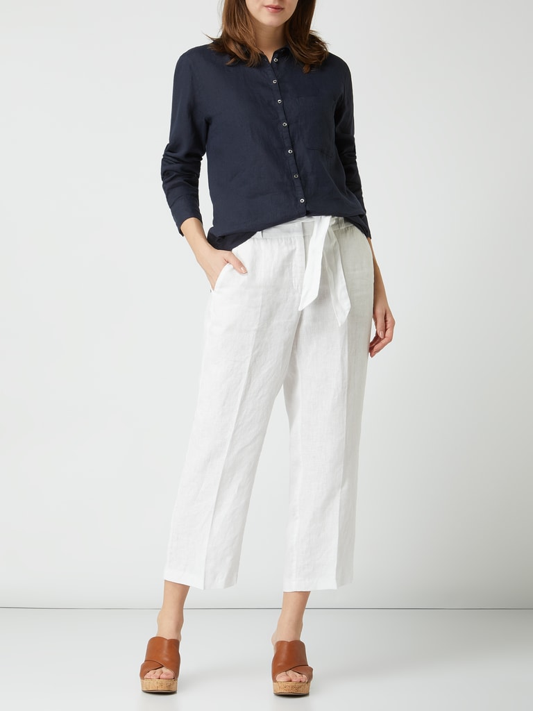 Marc O'Polo Leinenbluse mit Brusttasche (marineblau) online kaufen