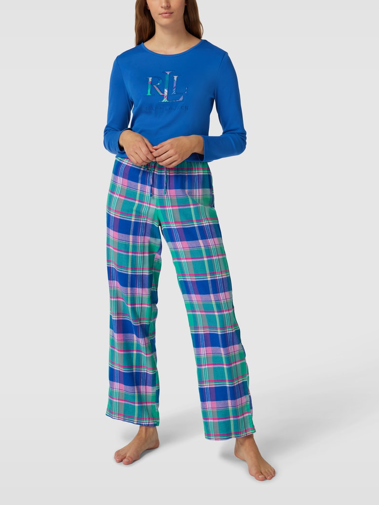 Pyjama Lable Lauren Ralph Lauren Pyjama mit Label-Detail (ocean) online kaufen