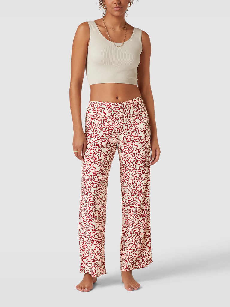 Calvin Klein Underwear Pyjama-Hose mit Allover-Muster (dunkelrot 