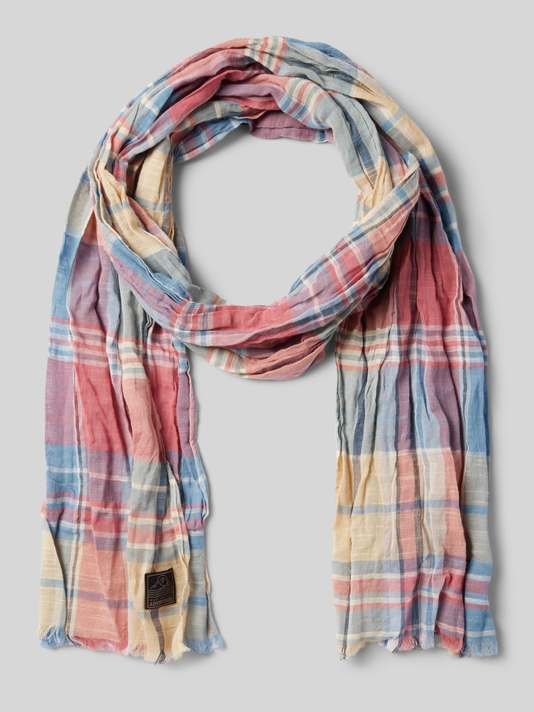 Sjaal blauw, camel, grijs | Zachte & luxe alpacawol | Hoge kwaliteit