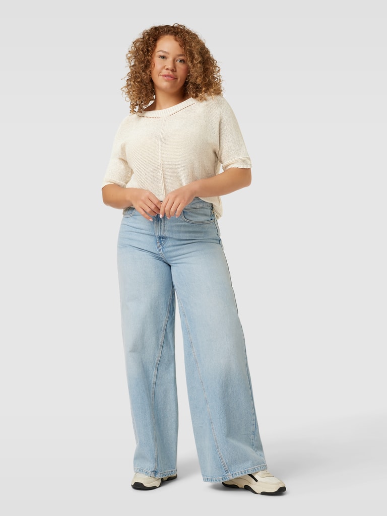 Kup online Marina Rinaldi T-shirt z fakturowanym wzorem model ‘ADDETTO ...