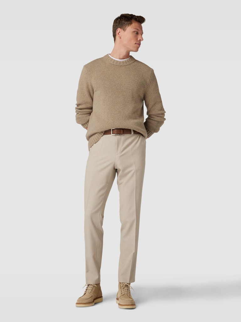 DANISH ENDURANCE Heren Trui, Merino Wol Kasjmier Mix, Ronde Hals Pullover, Ultra Zacht Lichtgrijs Gemêleerd L