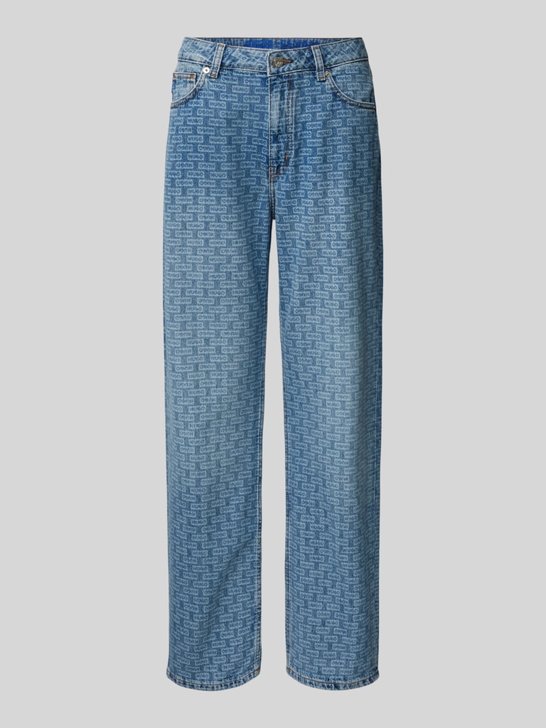 Hugo Blue Jeans Met Logomotief, Model 'Elyah' In Jeansblauw Online ...