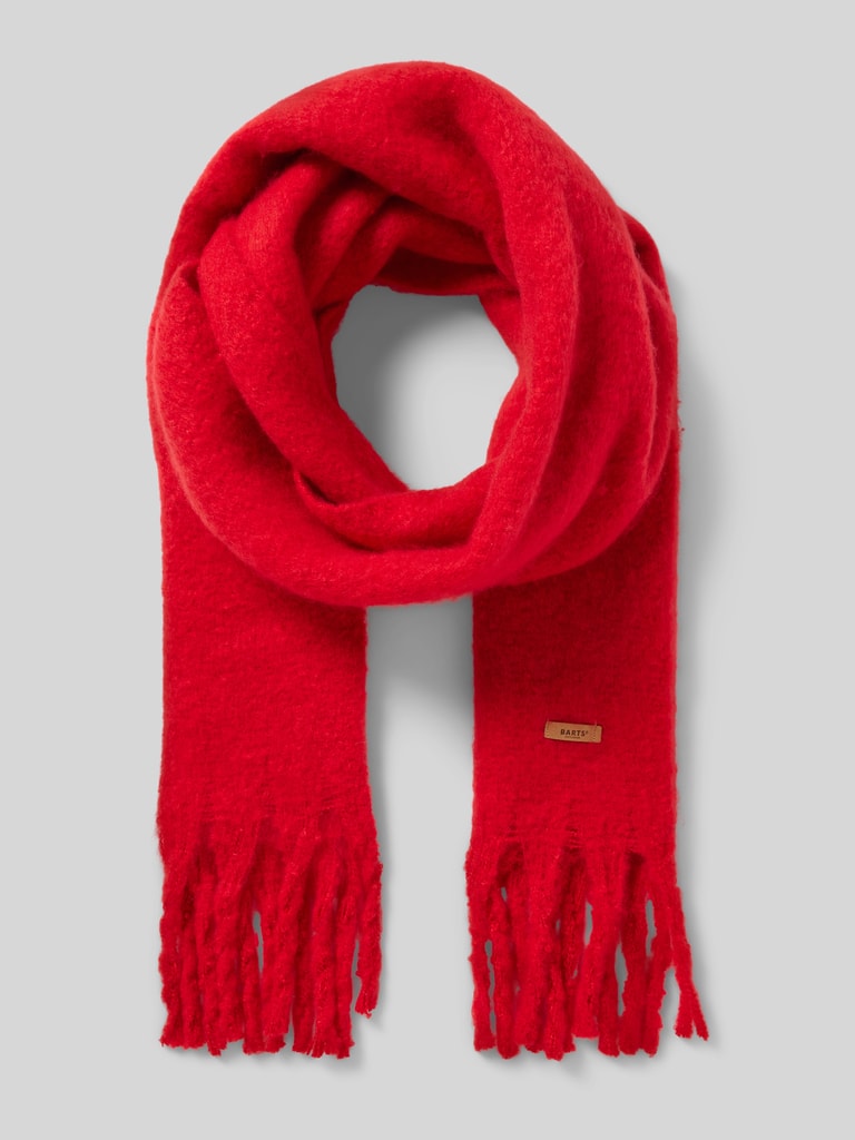 Fyone Barts Schal mit Label-Patch Modell 'Fyone' (hellrot) online kaufen