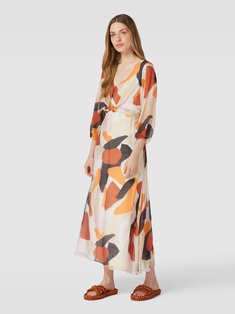 BLACK LABEL Maxi-jurk met all-over motief in wit online