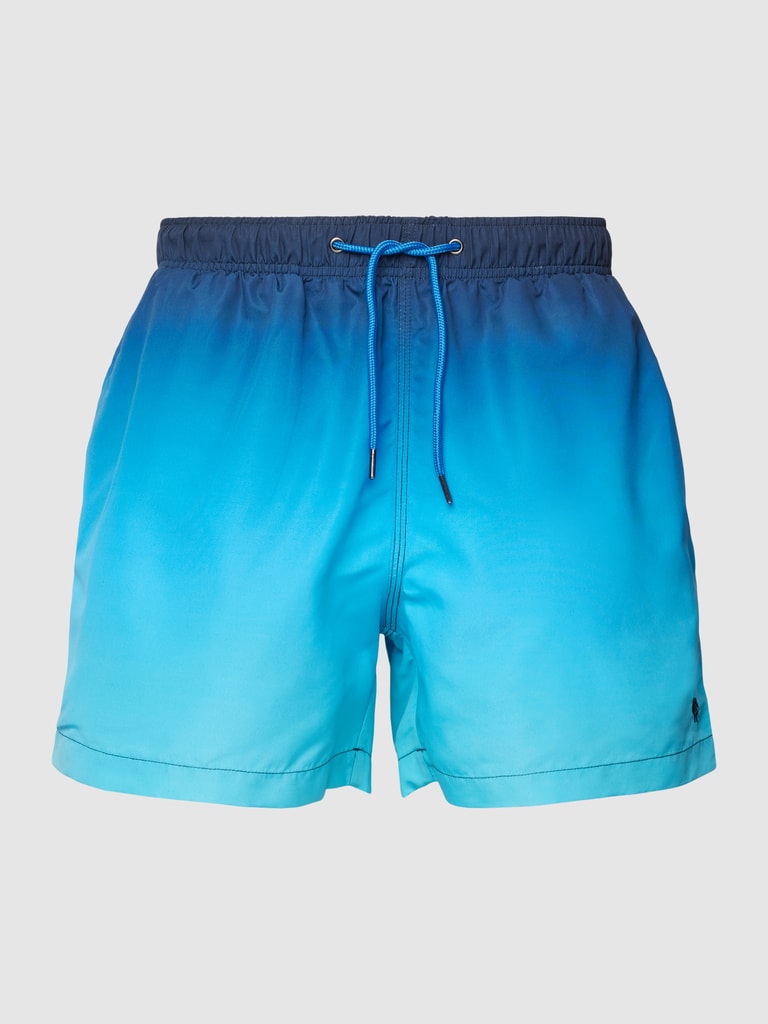 Haloumoning Jungen-Badehose Mit Boxershorts-Futter – Farbverlauf, Schnelltrocknend, UPF 50+, Verstellbarer Bund, 5–14 Jahre | Schwimmhose Für Strand & Pool
