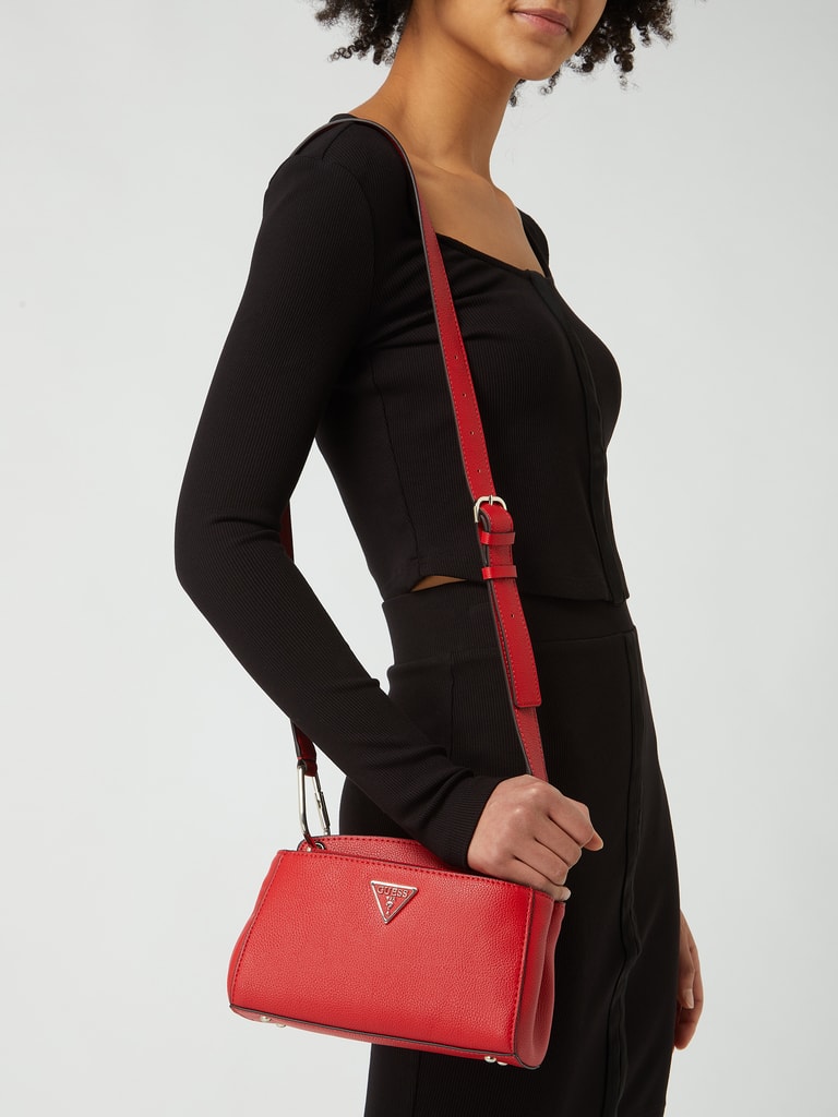 Guess Crossbody Bag in LederOptik Modell 'Kirby' (rot) online kaufen