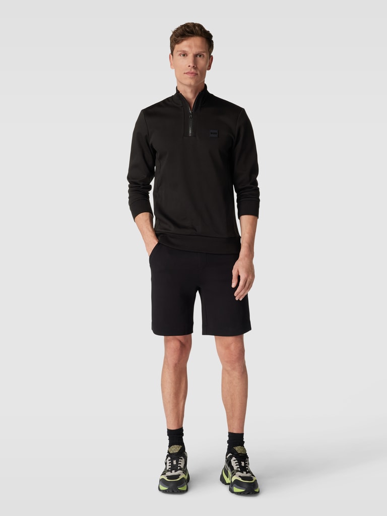 BOSS Sweatshirt met steekzakken, model 'Sidney' in zwart online kopen | P&C