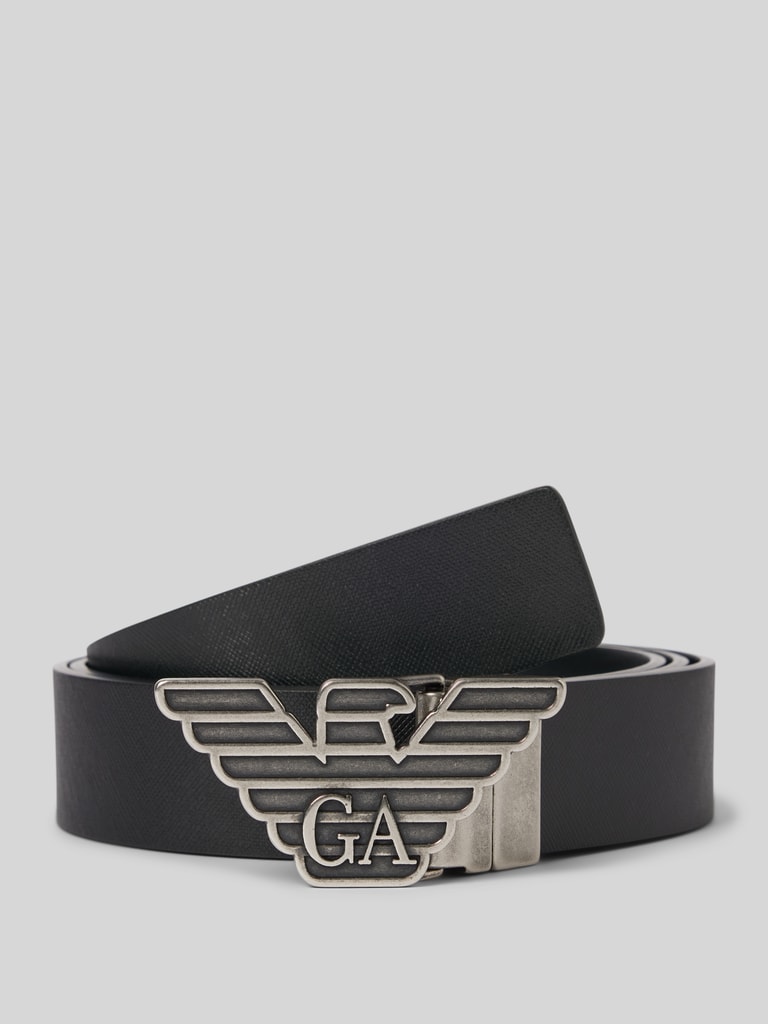 Emporio Armani Ledergürtel mit Label-Detail (black) online kaufen