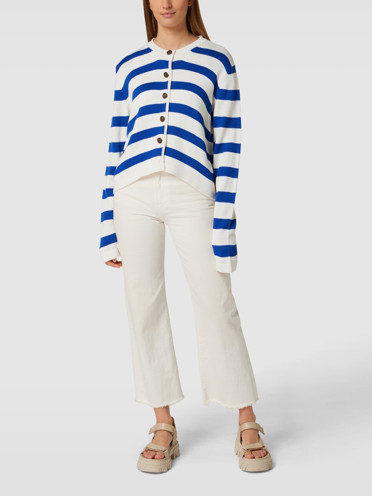 Milano Italy Cardigan met streepmotief in koningsblauw online kopen | P&C