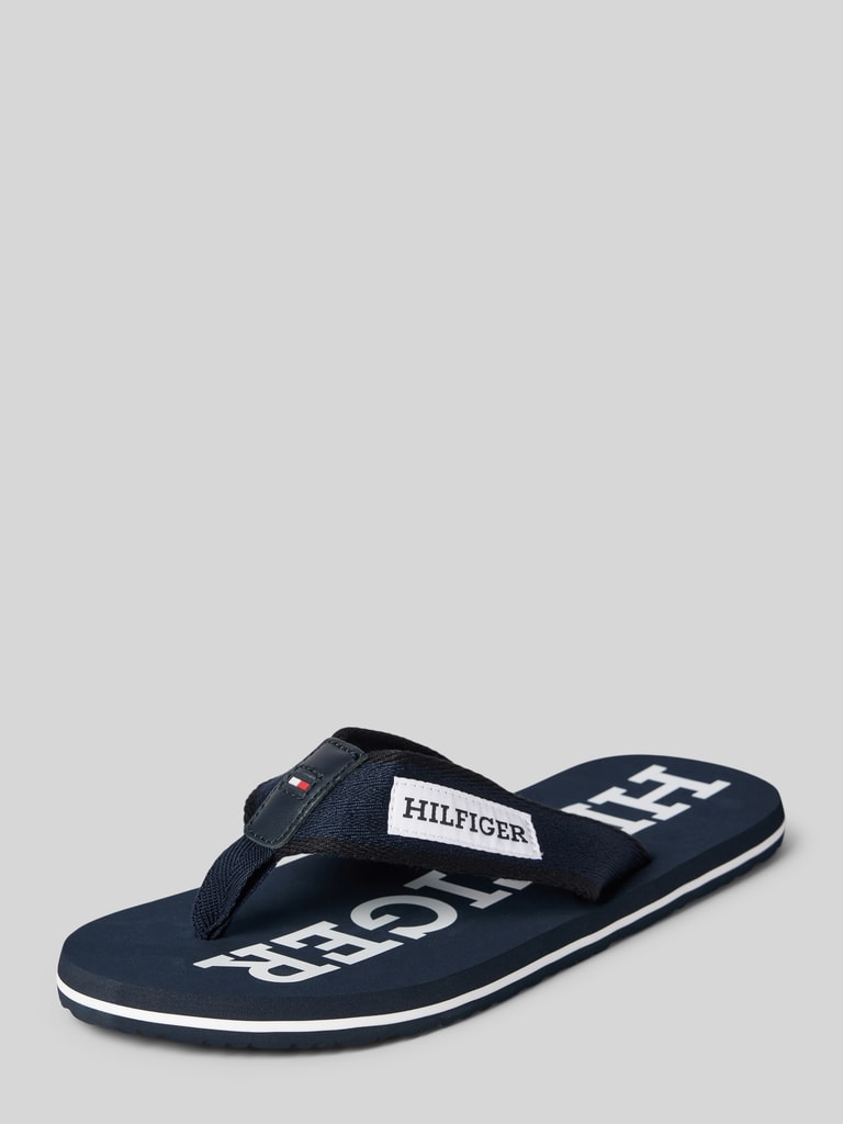 Tommy Hilfiger Zehentrenner mit Label-Patch (dunkelblau) online kaufen