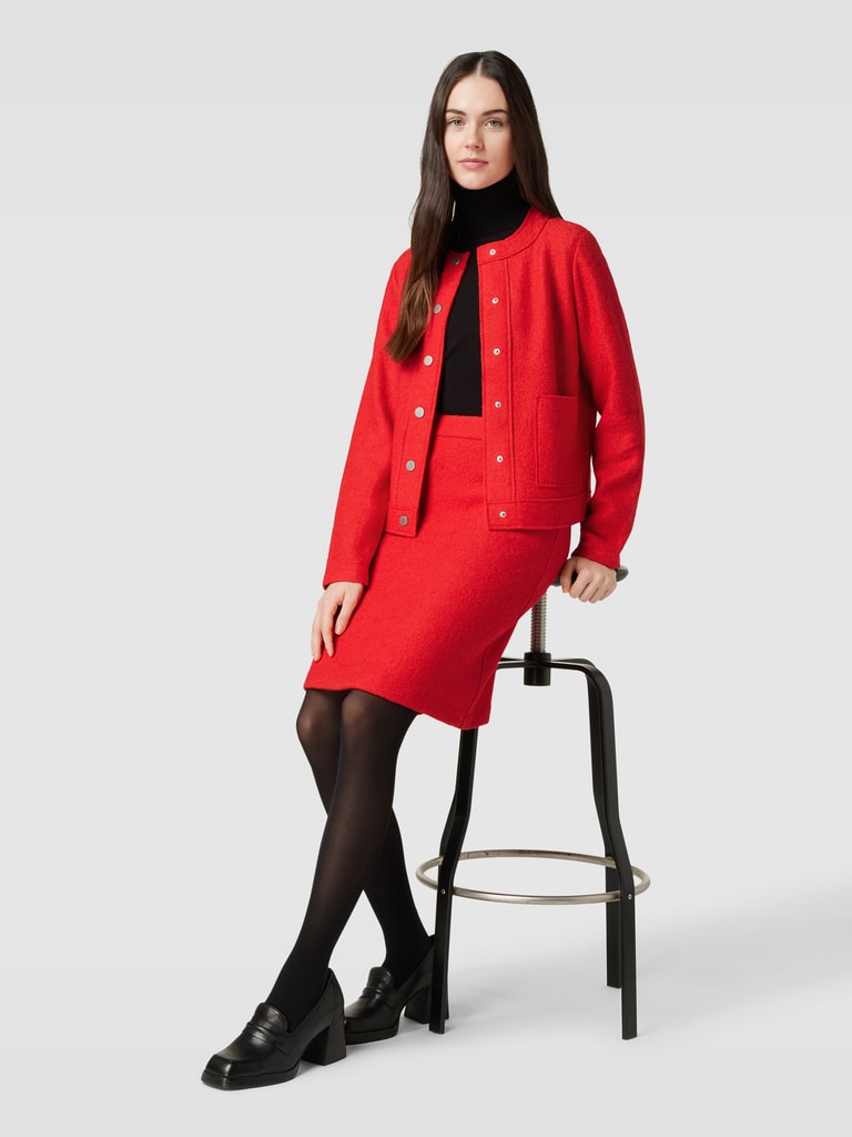 Betty Barclay Knielange rok in effen design in rood online kopen | P&C
