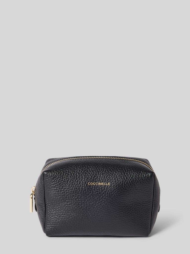 COCCINELLE Trousse Tris Travel – Set Di 3 Pochette In Pelle, Colore Citro/Butt/Coff, Con Cerniera E Sacchetto Polvere