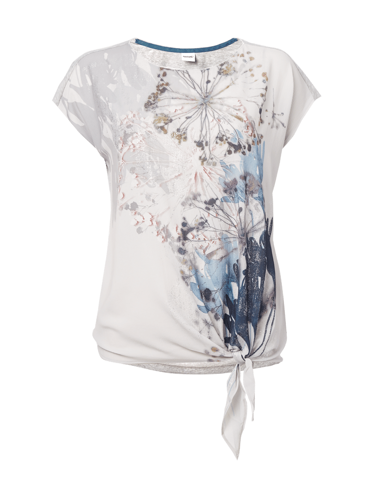 Taifun Shirt mit Kontrastvorderseite (silber) online kaufen