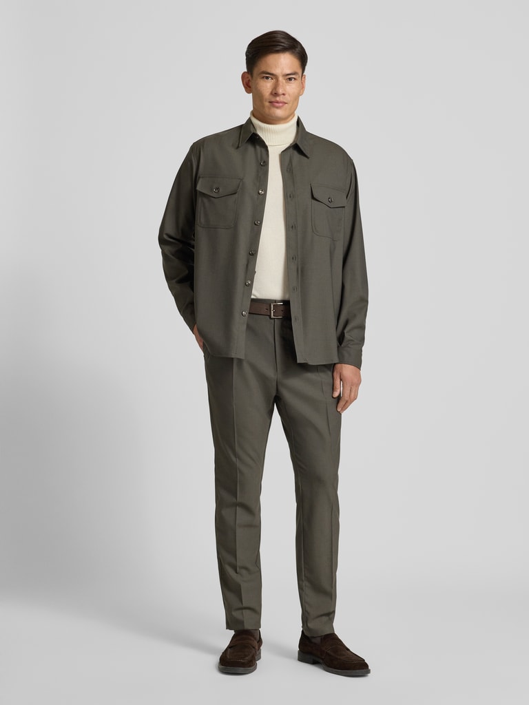 Cruna Regular Fit Hemdjacke aus Woll-Mix Modell 'Osaka' (khaki) online ...