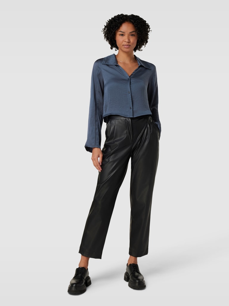 Damen Blaue Bluse - Barock-Muster mit Knopfleiste main image 1