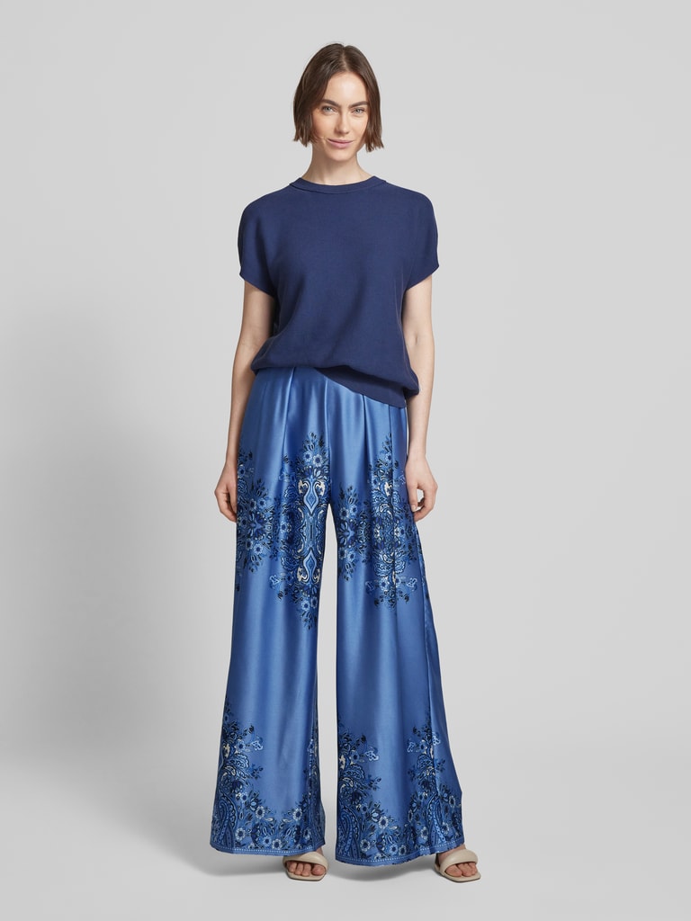 Loungewear harembroek met plooitjes zwart • Prijs € 19,99