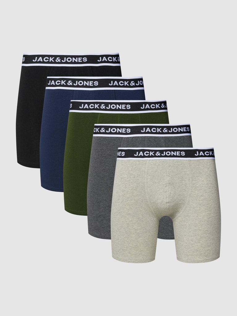 JACK & JONES Boxer Uomo | Confezione Da 5 Mutande Colorate | 95% Cotone, Taglie Dalla S Alla XL