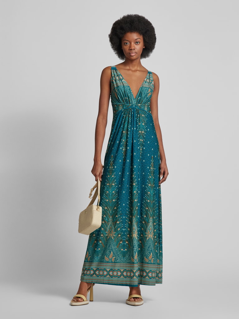 Apricot Maxikleid mit Paisley-Muster (petrol) online kaufen
