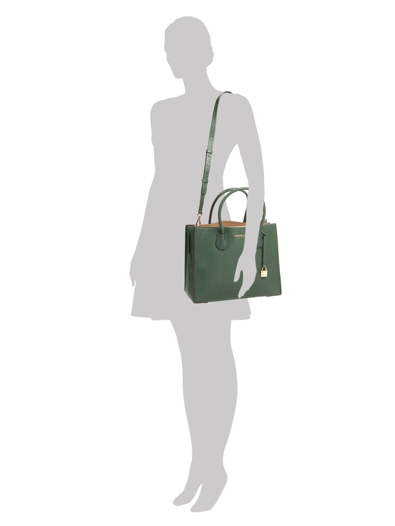 MICHAEL Michael Kors Shopper aus genarbtem Leder (dunkelgruen 
