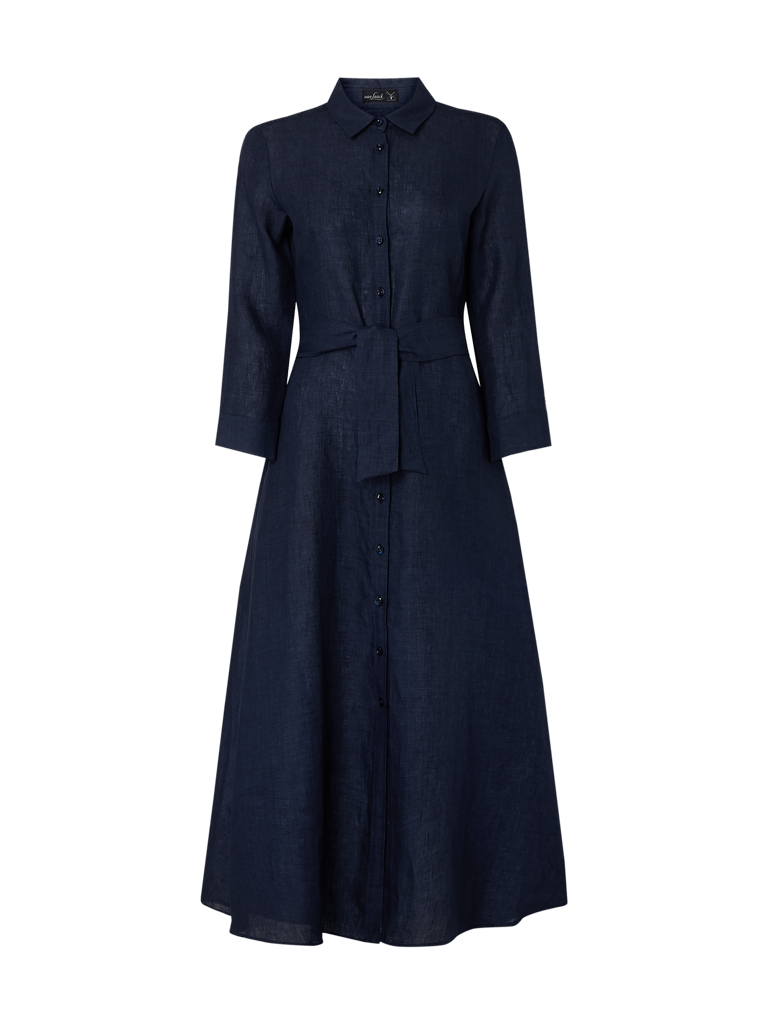VAN LAACK MEISTERWERK Blusenkleid aus Leinen (marineblau) online kaufen