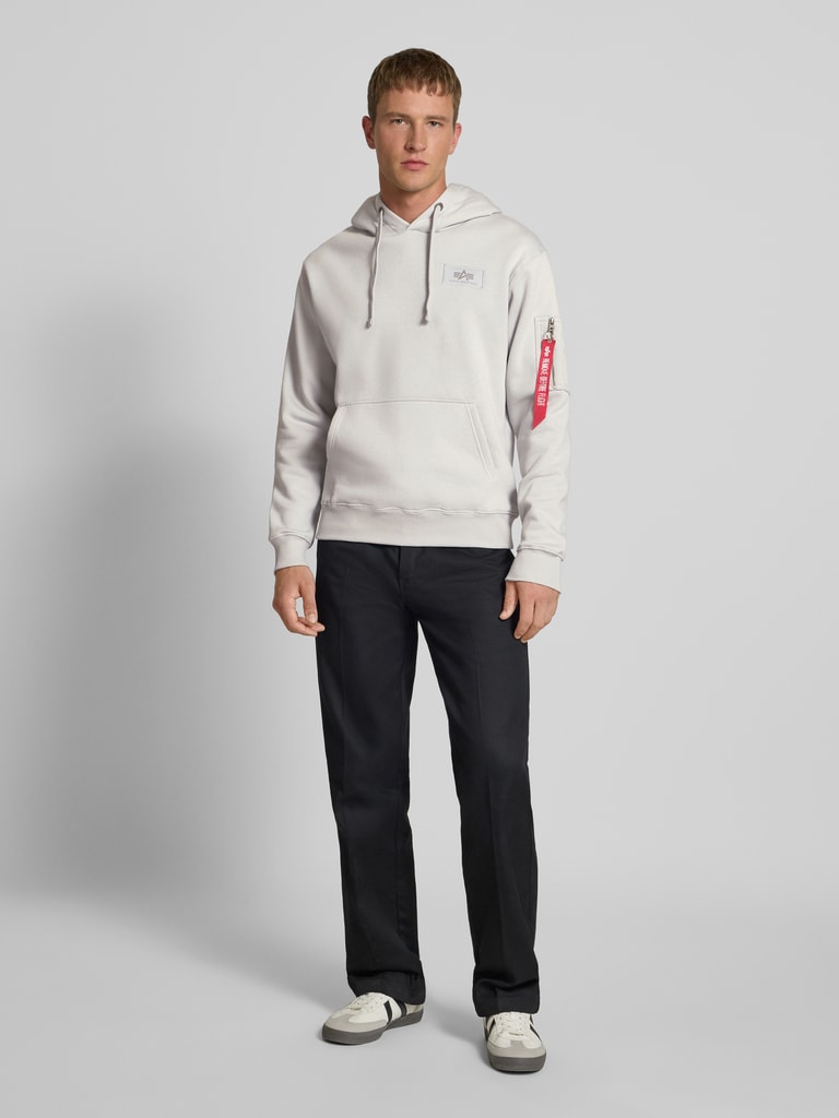 Alpha Industries Hoodie met capuchon in lichtgrijs online kopen P&C