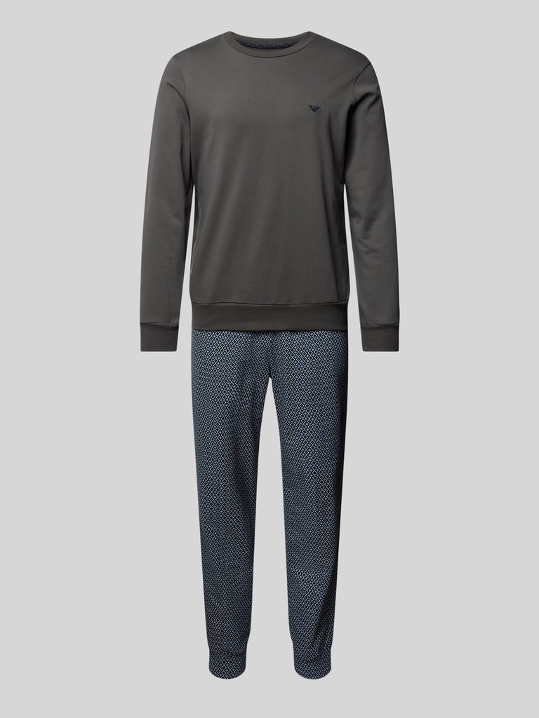 Emporio Armani Pyjama mit Label-Stitching (marine) online kaufen