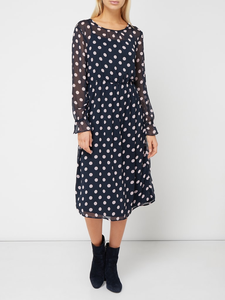 Vila Kleid mit Polka Dots (dunkelblau) online kaufen