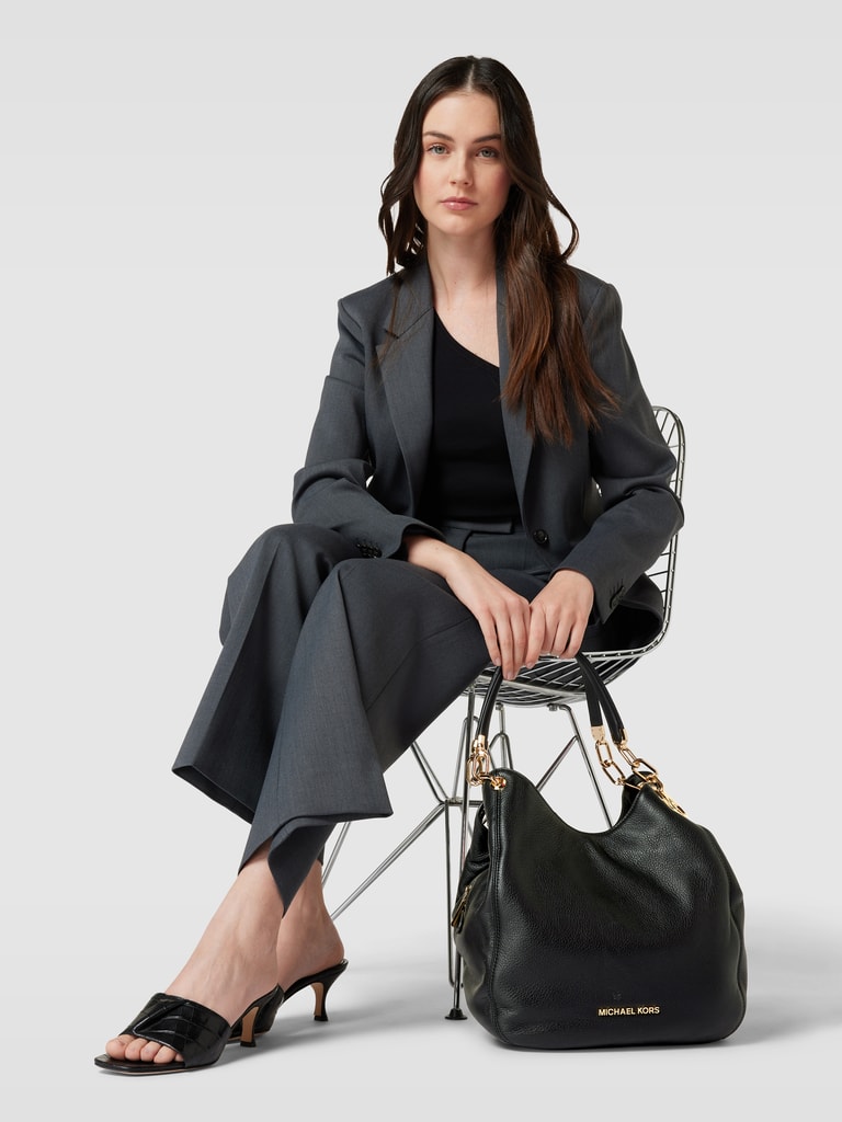 MoreFarther Lederen handtassen voor vrouwen, Boston crossbody-tassen met verstelbare afneembare riem en ritssluiting, damestassen met handvat aan de bovenkant voor werk, school, reizen, Zwart, Medium