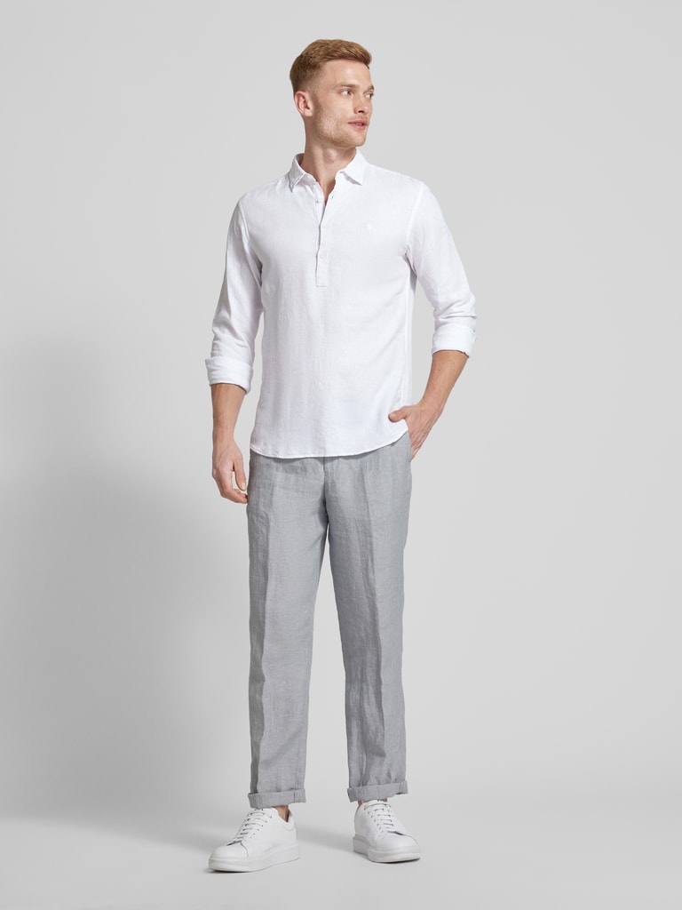 Jack Jones Premium Regular Fit Leinenhemd mit Kentkragen Modell