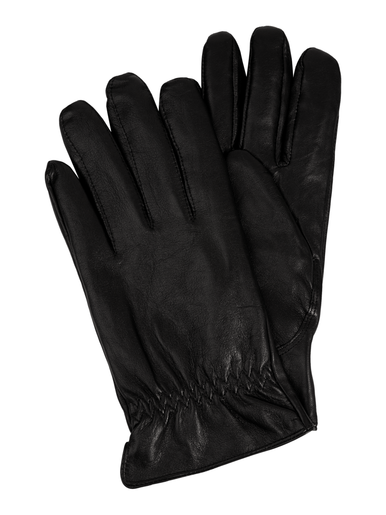 Altezzoso Catena Schwarze Winter Lederhandschuhe Mit Vergoldeter Kette Für Frauen, Wolle Fleece Gefüttert Warme Handschuhe