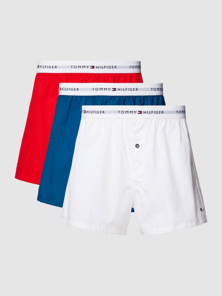 Tommy HilfigerBoxershorts mit Label-Stitching im 3er-Pack in rot Tommy HilfigerBoxershorts mit Label-Stitching im 3er-Pack in rot