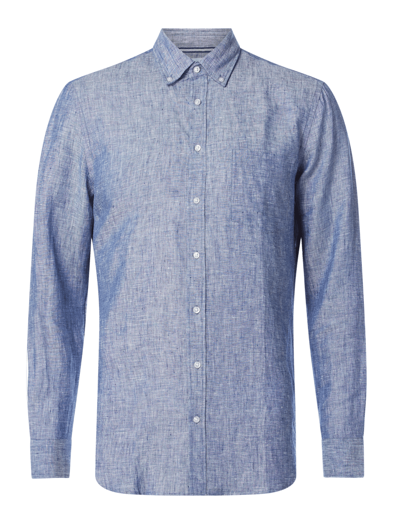 Christian Berg Men Regular Fit Leinenhemd (rauchblau) online kaufen