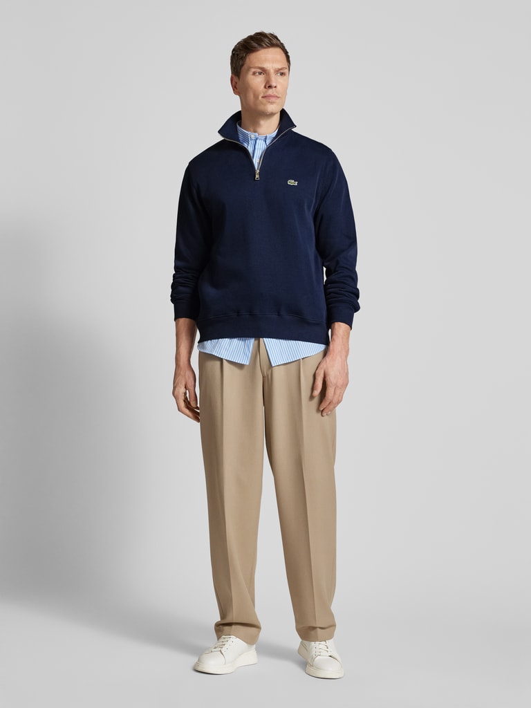PME Legend Sweatshirt mit Troyer-Kragen und Label-Detail (marine
