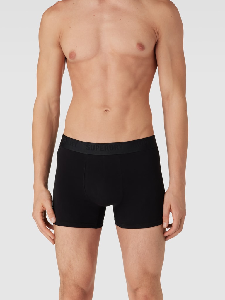 Superdry Boxershort met labeldetails in een set van 3 stuks in groen
