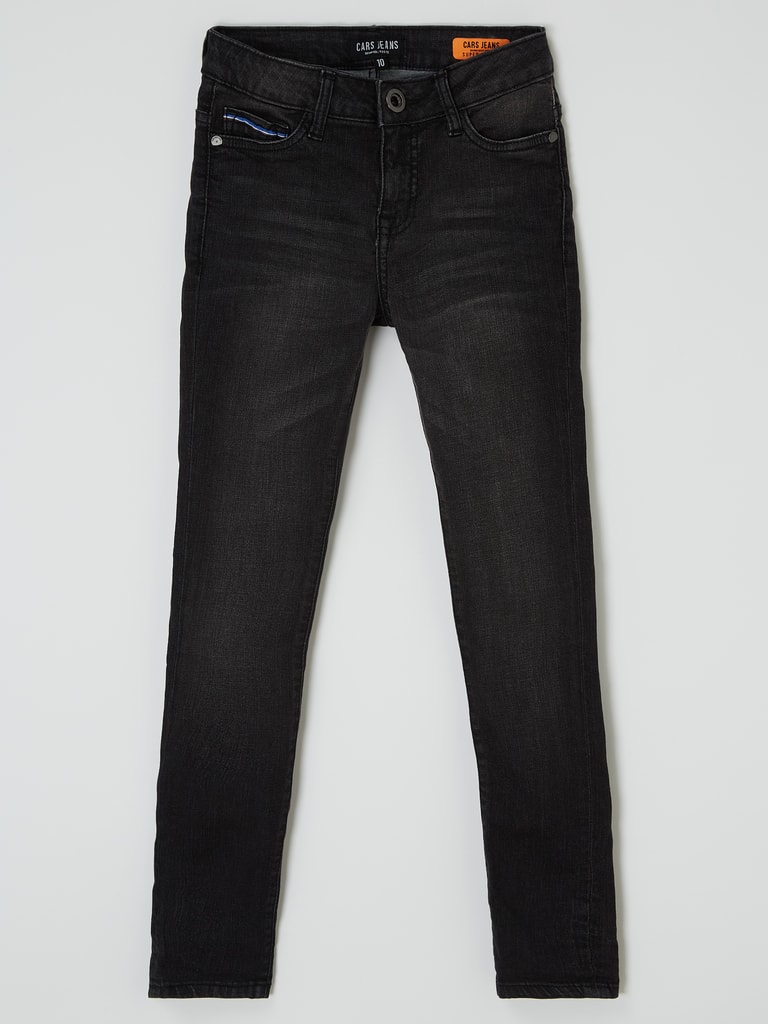 CARS JEANS Super skinny fit jeans met stretch, model 'Diego' in zwart