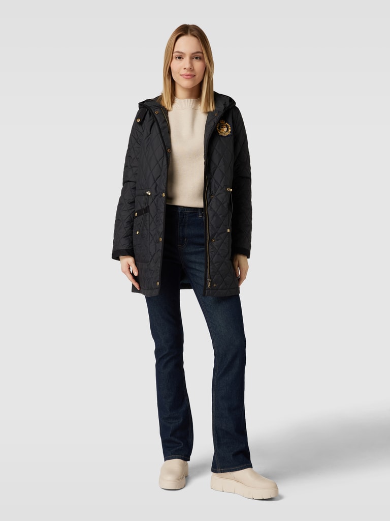 Lauren Ralph Lauren Steppmantel mit Label-Patch (black) online kaufen
