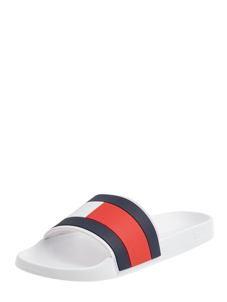 Tommy Hilfiger Badslipper met reliëflogo in wit online kopen P C