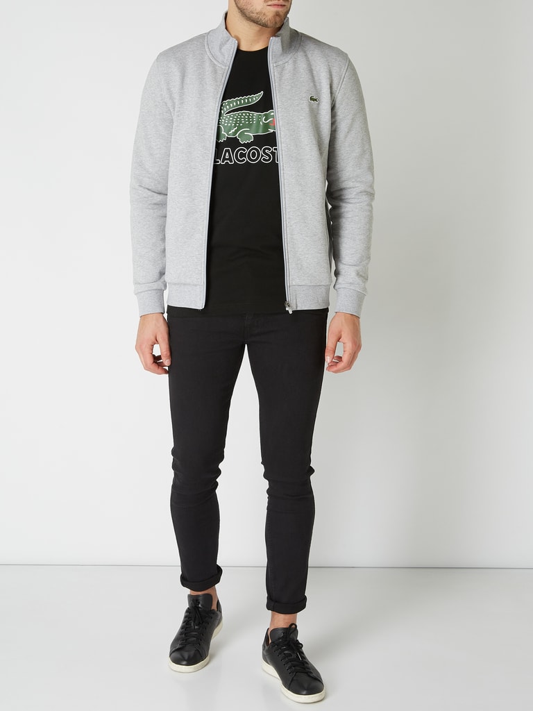 Lacoste Sweatjacke Mit Uv Schutz Silber Melange Online Kaufen