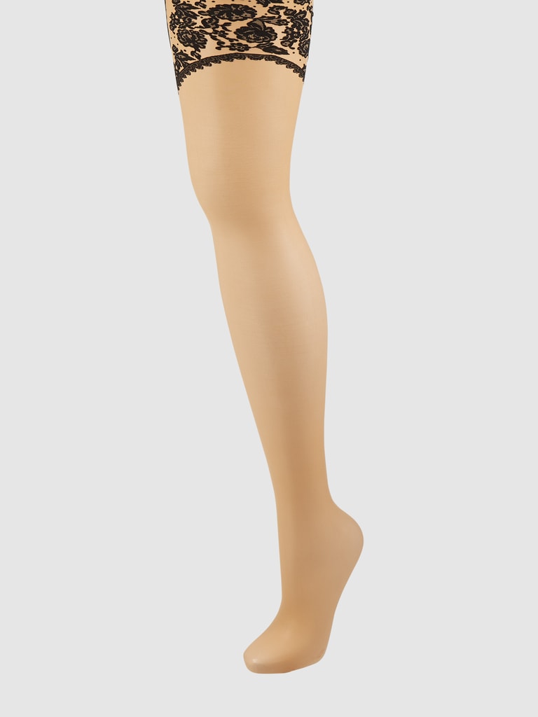 Kup online Falke Rajstopy z koronką 20 DEN model ‘Sheer Lady’ (beżowy)