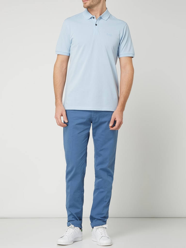 BOSS Slim fit chino met stretch, model 'Rice' in koningsblauw online ...