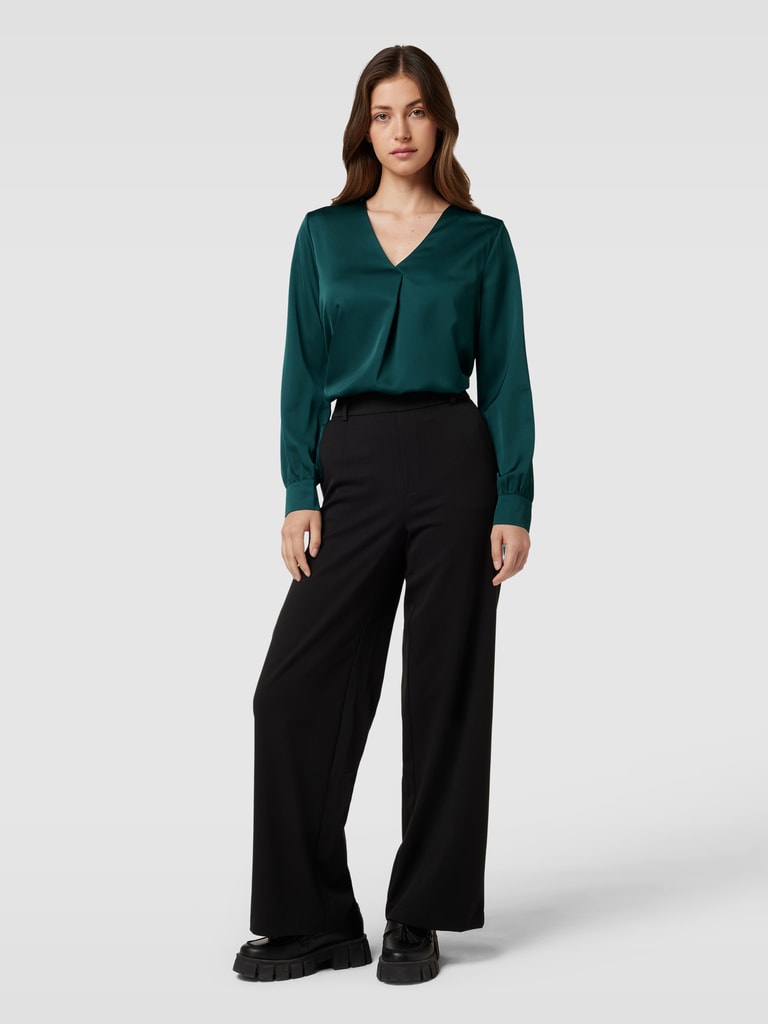 Ellette V Neck L S Shirt Su Tourmaline