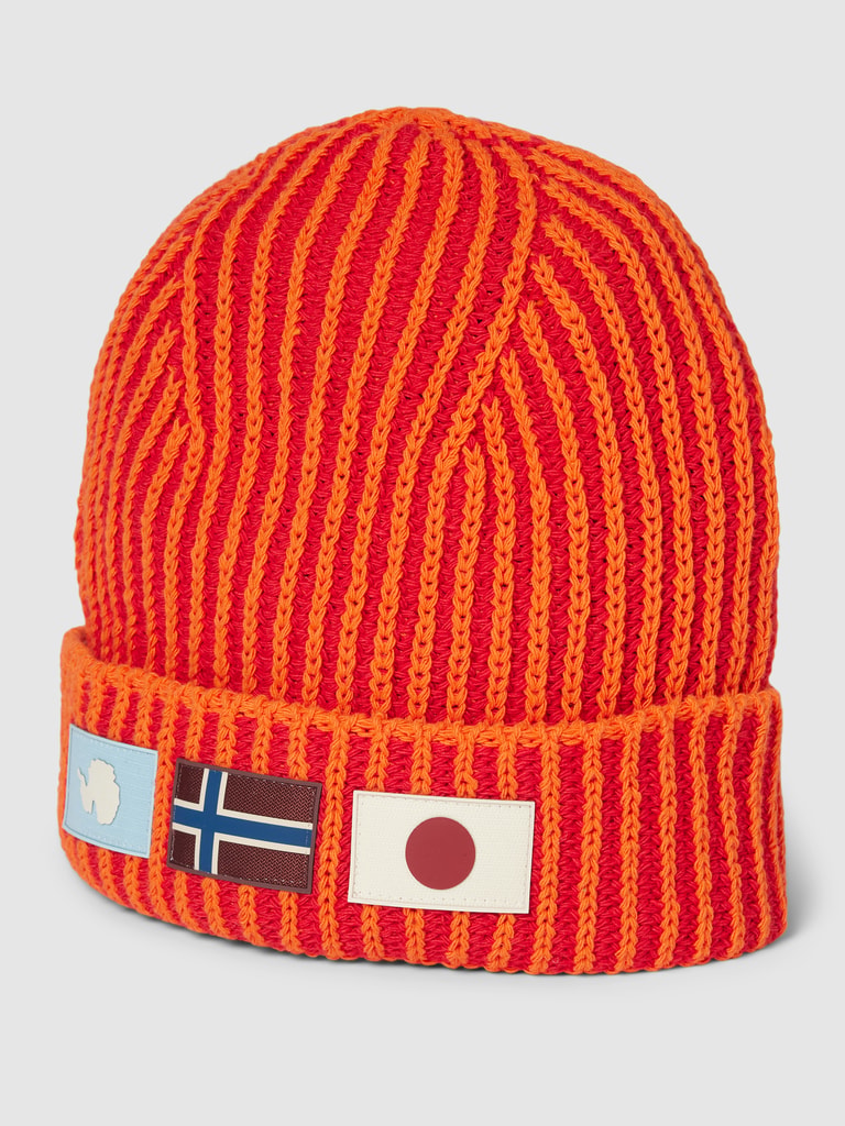 Napapijri Semiury 5 Beanie - Orange/Red Knit Hat For Men & Women