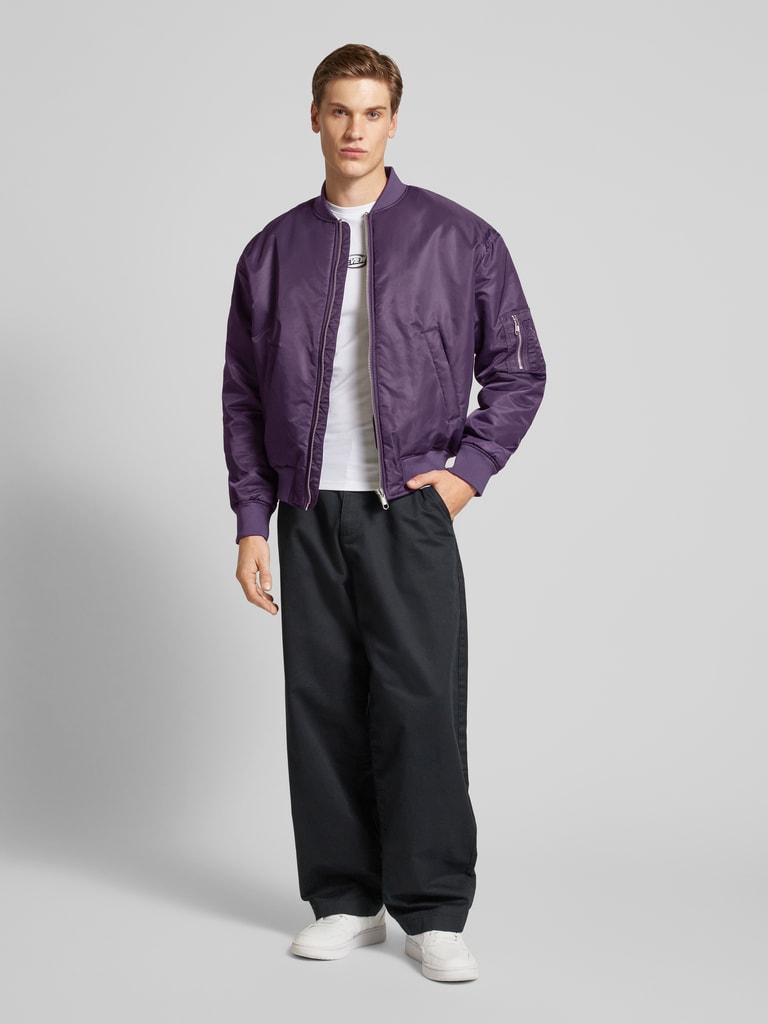 REVIEW Bomberjack met strookzakken in aubergine online kopen | P&C