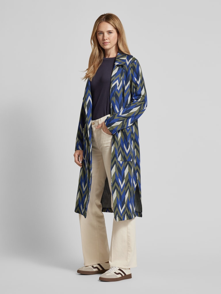 Milano Italy Longcardigan mit aufgesetzten Taschen (dunkelblau