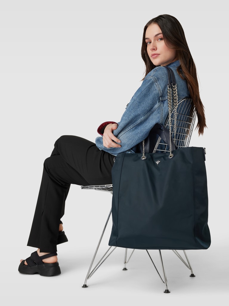 Stuff Maker Tote Bag mit Label-Detail (marine) online kaufen