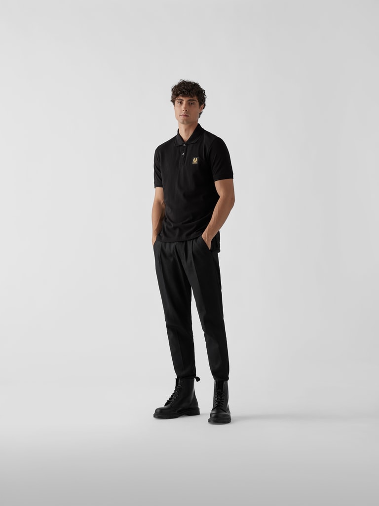 Belstaff Poloshirt mit Logo Motiv black online kaufen