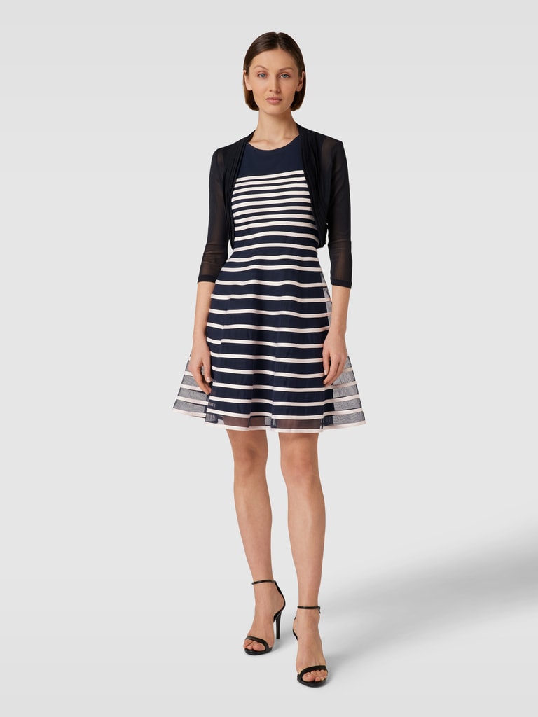 Jake*s Cocktail Cocktailkleid mit Streifenmuster (marine melange 