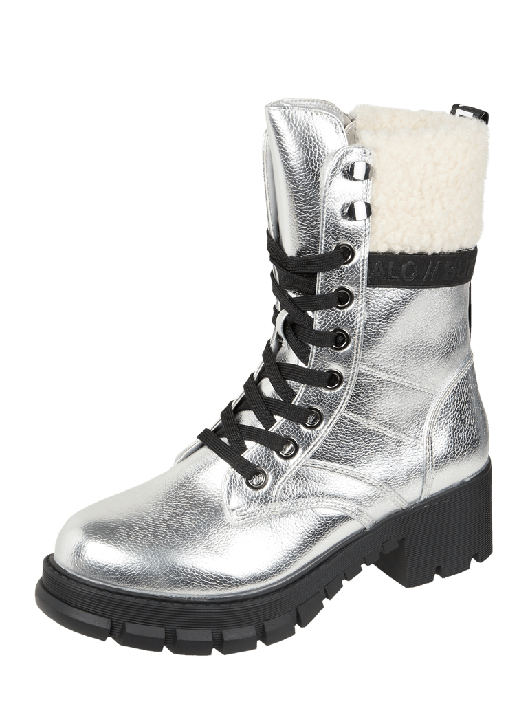 Buffalo Boots in metallic look, model 'Montgomery' in zilver online
